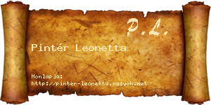 Pintér Leonetta névjegykártya