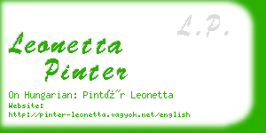 leonetta pinter business card